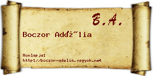Boczor Adélia névjegykártya